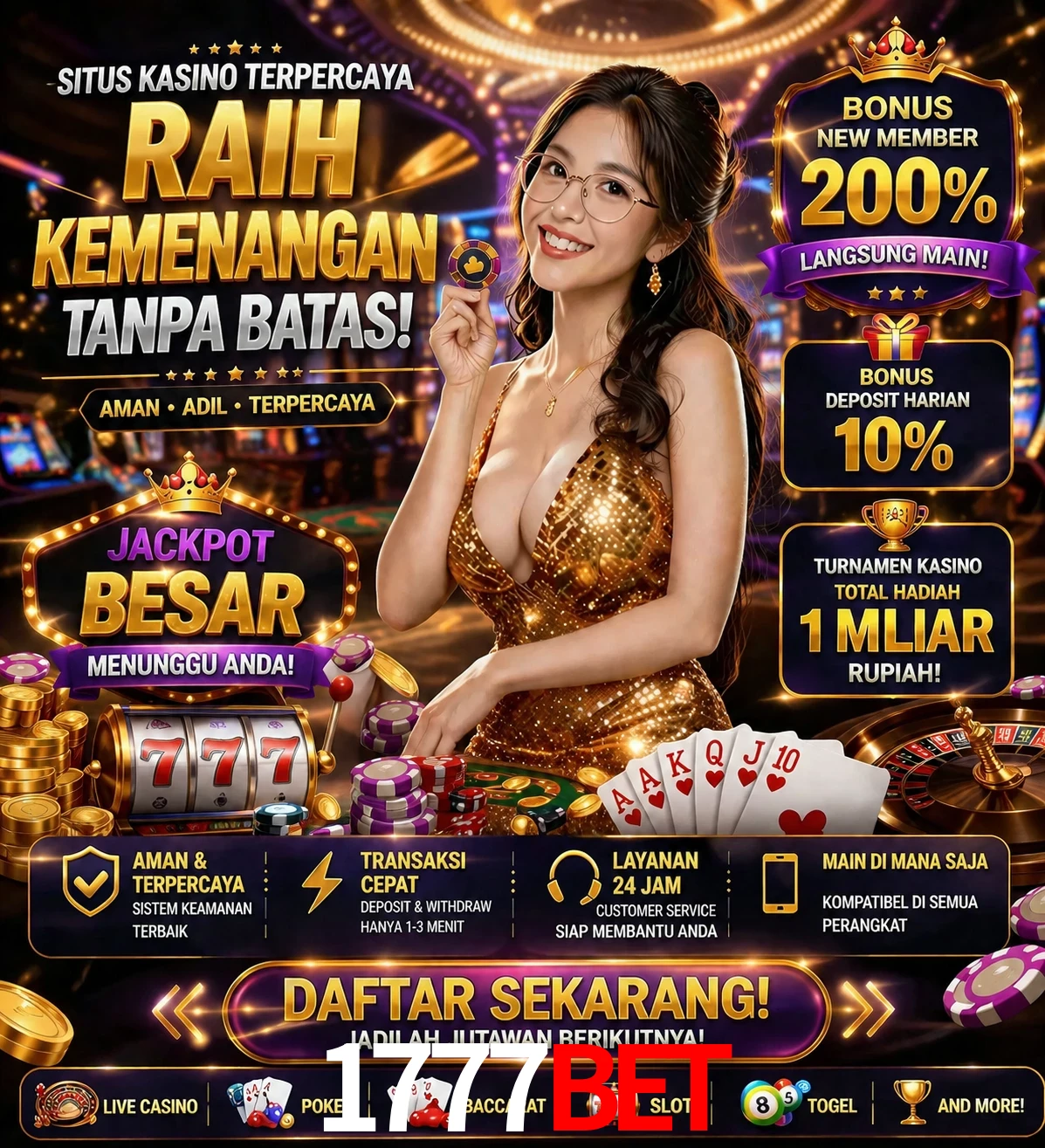 Roleta e blackjack 1777bet